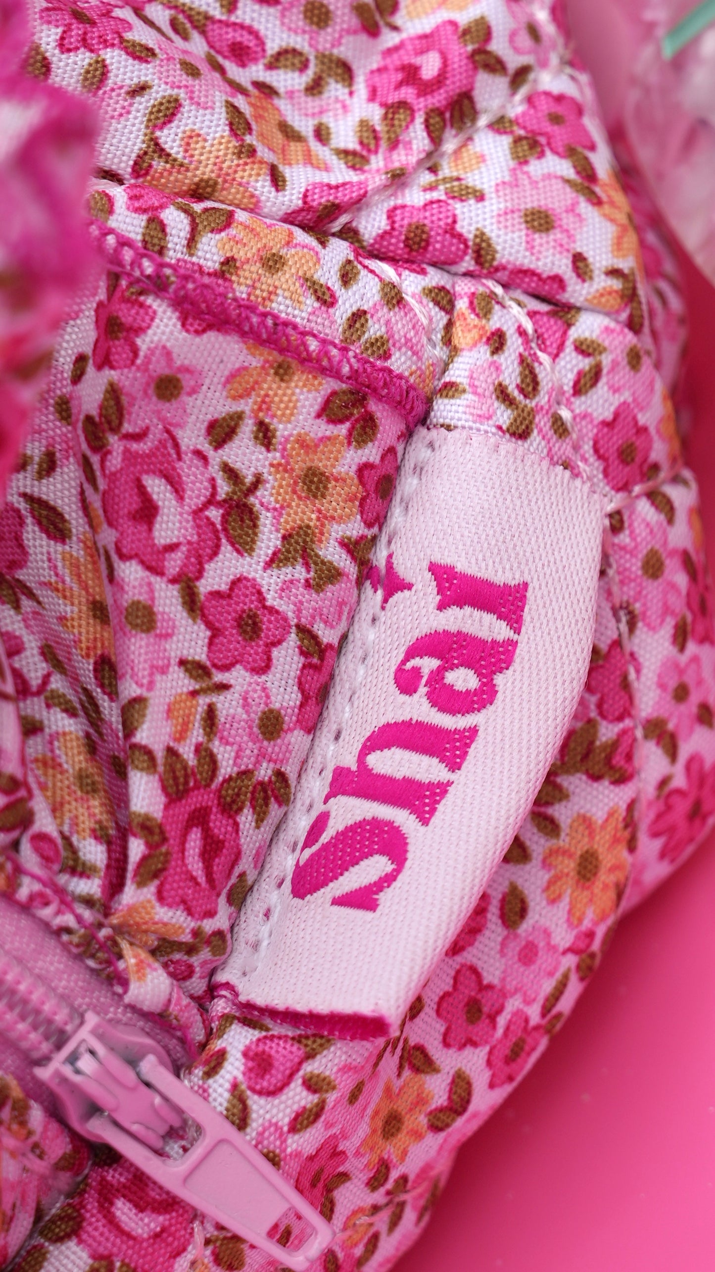 Pink Ruffled Pouch