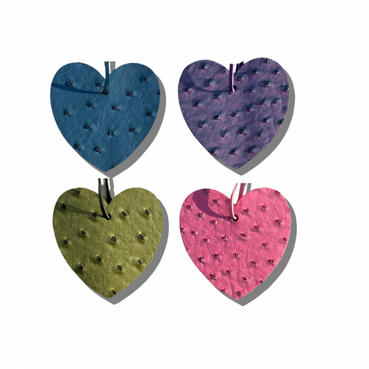 Ostrich Heart Charms