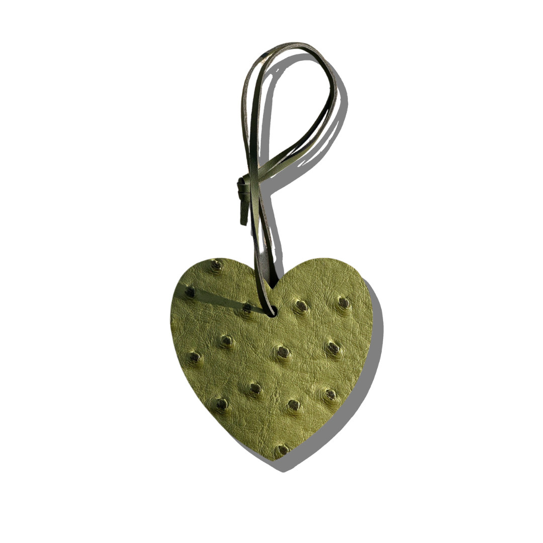 Ostrich Heart Charm