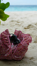 Pink Ruffled Pouch